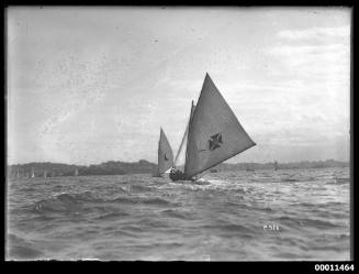 18-footer MISSISSIPPI chases DEFIANCE on Sydney Harbour