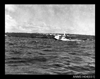 Ansett Airways flying boat PACIFIC CHIEFTAIN on Sydney Harbour