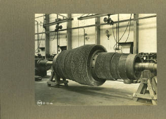 Turbine under construction at Cockatoo Island, Sydney, 8 October 1914