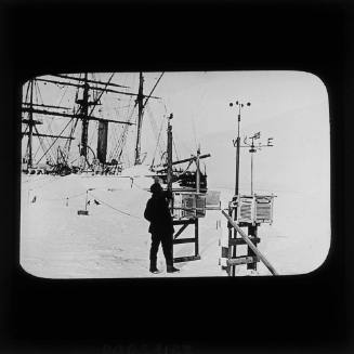 Man checking the meteorological stations