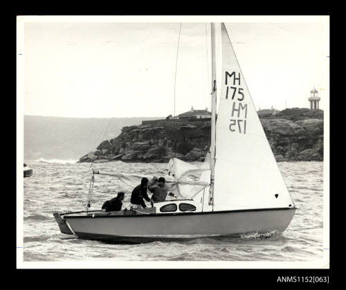 Print depicting sloop rigged sailing boat