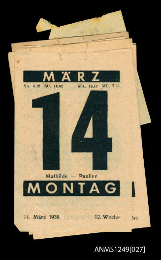 Calendar pages
