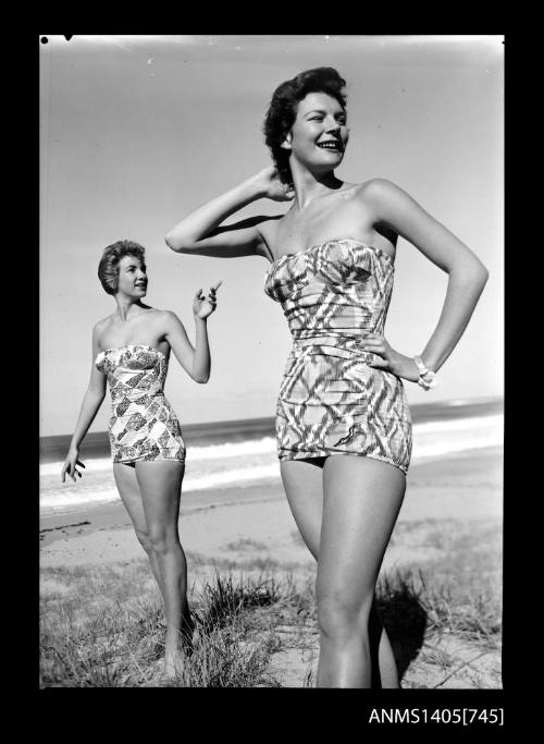 Negative depicting two women modelling swimwear