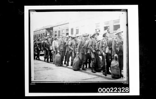 Military troops leaving Sydney