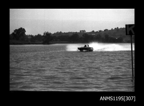Lake Glenmaggie 1971, unidentified outboard catamaran