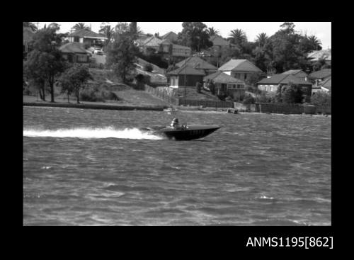 Sydney Hydro Club April 1970, unlimited inboard runabout LJ84N