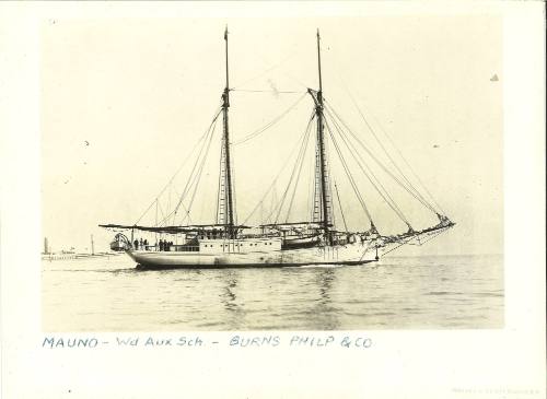 MAUNO, Wood Auxiliary Schooner, Burns Philp & Co.
