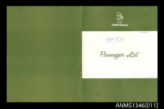 Passenger list from SS ARAMAC
