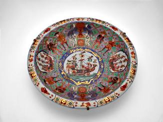 Imari dish with Dutchmen