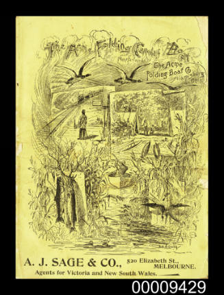 Advertising catalogue for the Acme folding canvas boat