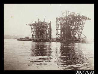 Construction scaffolding at Johnston's Bay