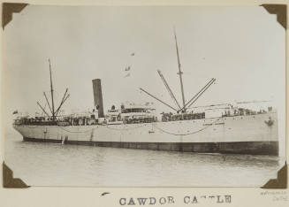 CAWDOR CASTLE depicting starboard side of cargo ship