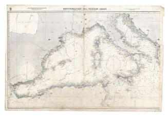 Nautical Chart of the Western Section of the Mediterranean Sea