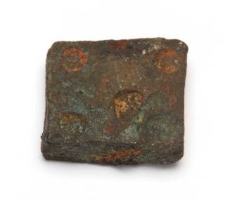 Square shaped metal weight for scale