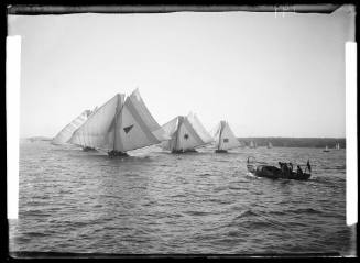 18-footers on Sydney Harbour, inscribed 171