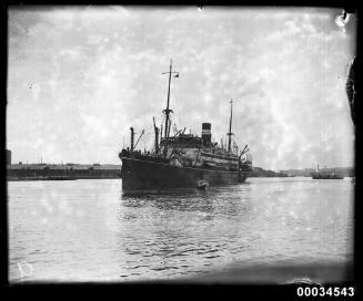 SS ORMISTON with a launch, possibly in Pyrmont, Sydney
