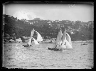 18-footers on Sydney Harbour, inscribed 429