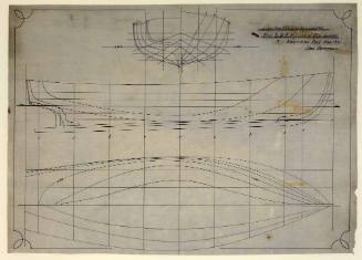Lines plan of auxiliary launch mission boat NA CINA