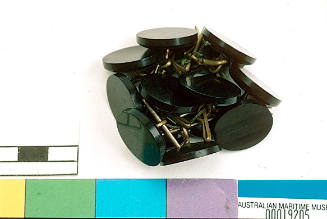 Plastic buttons belonging to Captain Robert McKilliam
