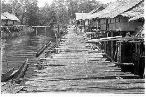 View along a village jetty