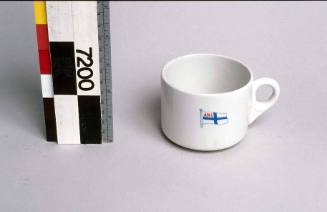 White cup from MV LAKE BARRINE, Australian National Line (ANL).