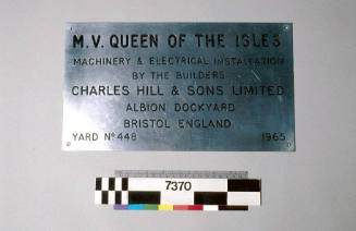 MV QUEEN OF ISLES, machinery & electrical installation by the builder Charles Hill & Sons Limited, Albion Dockyard, Bristol, England, 1965, Yard No. 448