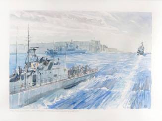 HMAS TOWNSVILLE Leaving Jervis Bay During Operation Ocean Protector