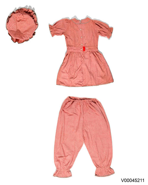 Women's reproduction three piece 1910s style bathing costume