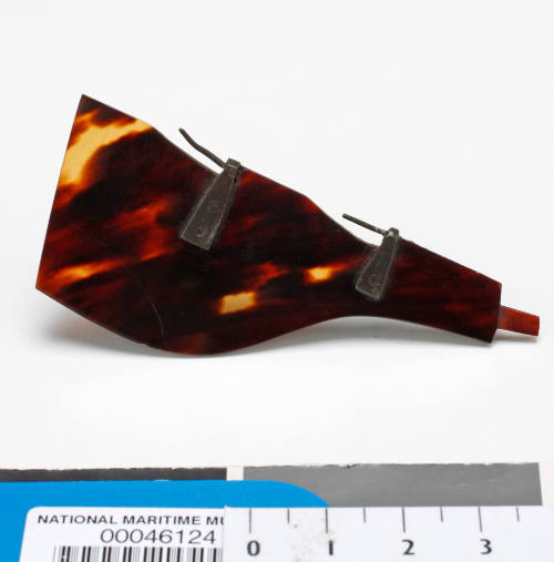 Rudder from turtle shell boat