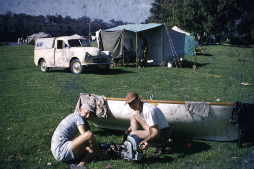 Working on an outboard motor Shoalhaven slide