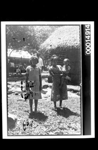 Young women and children of Fatu Hiva Island
