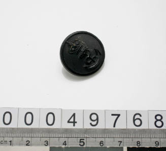 Royal Australian Navy black plastic uniform button