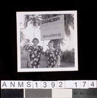Ilsa Konrads and fellow swimmer Jan Hogan in Towsville