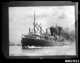 Cargo vessel HUNTER probably in Sydney Harbour
