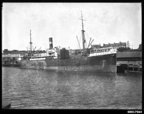 SS CITY OF PALERMO docked at a wharf in Sydney