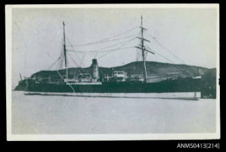 Photograph depicting the passenger/cargo vessel WAIRARAPA