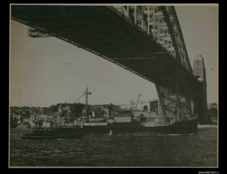 Cargo ship WYRALLAH off Milson's Point, Sydney Harbour