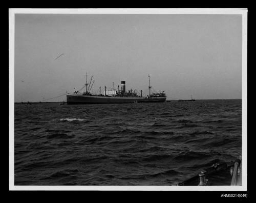 CITY OF SYDNEY moored in Aden Harbour after the rescue of MV SKAUBRYN survivors 